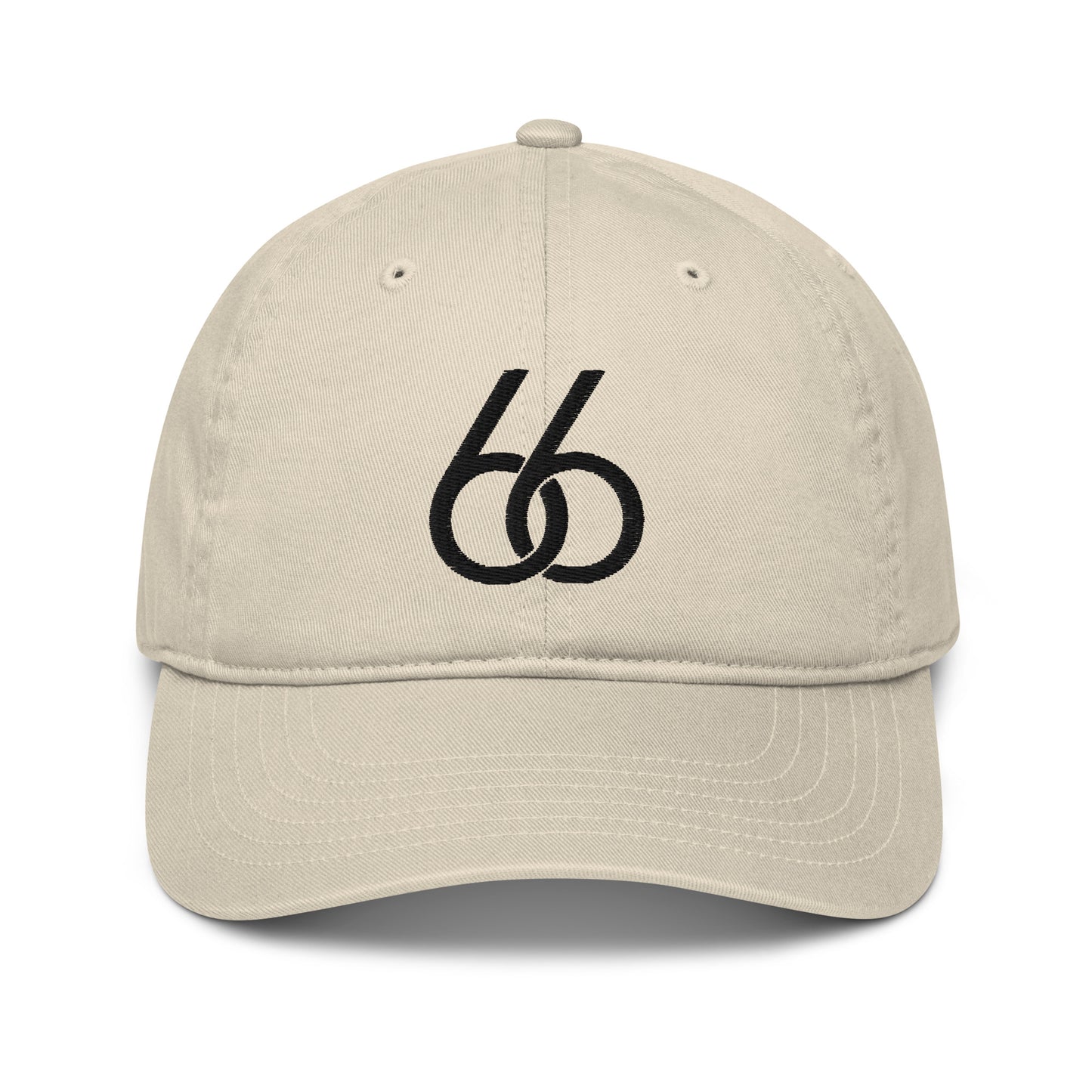 Embroidered “Black 66 Logo” L X V I Dad/Baseball Hat (organic)