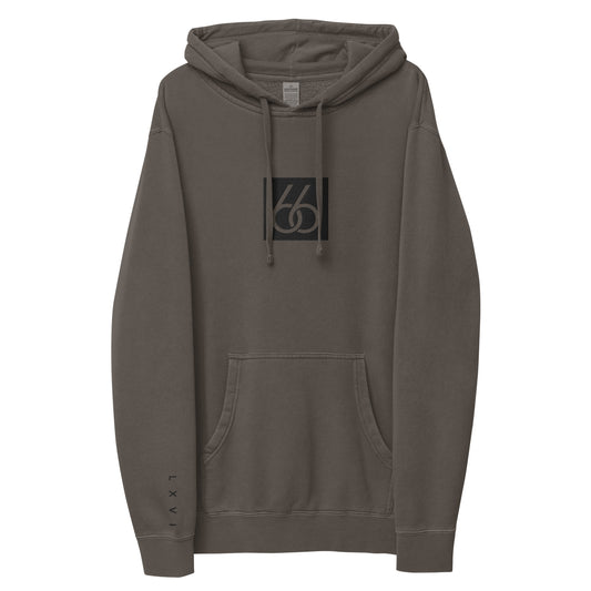 Embroidered “Black 66 Logo” Washed-Out Hoodie Sweatshirt (unisex)