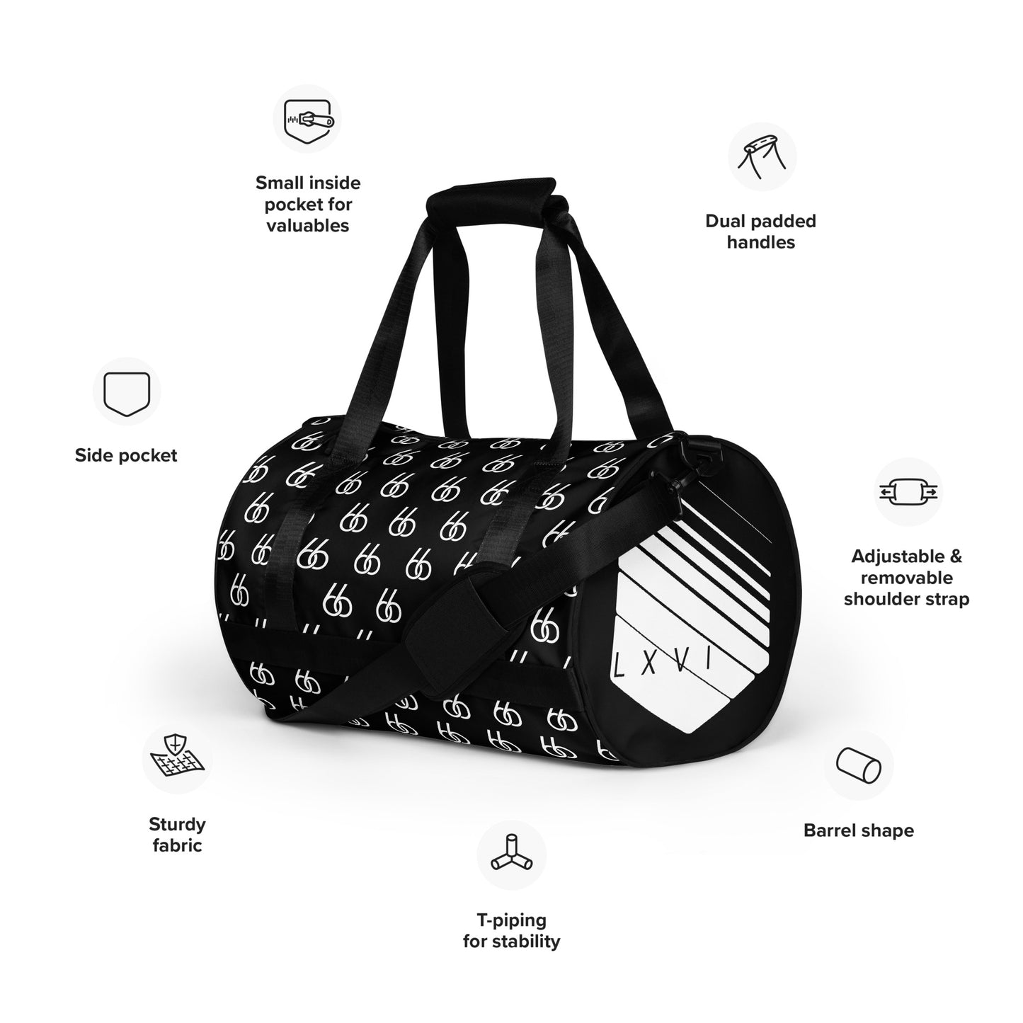 White+Black “66 Forever” L X V I Duffle Bag