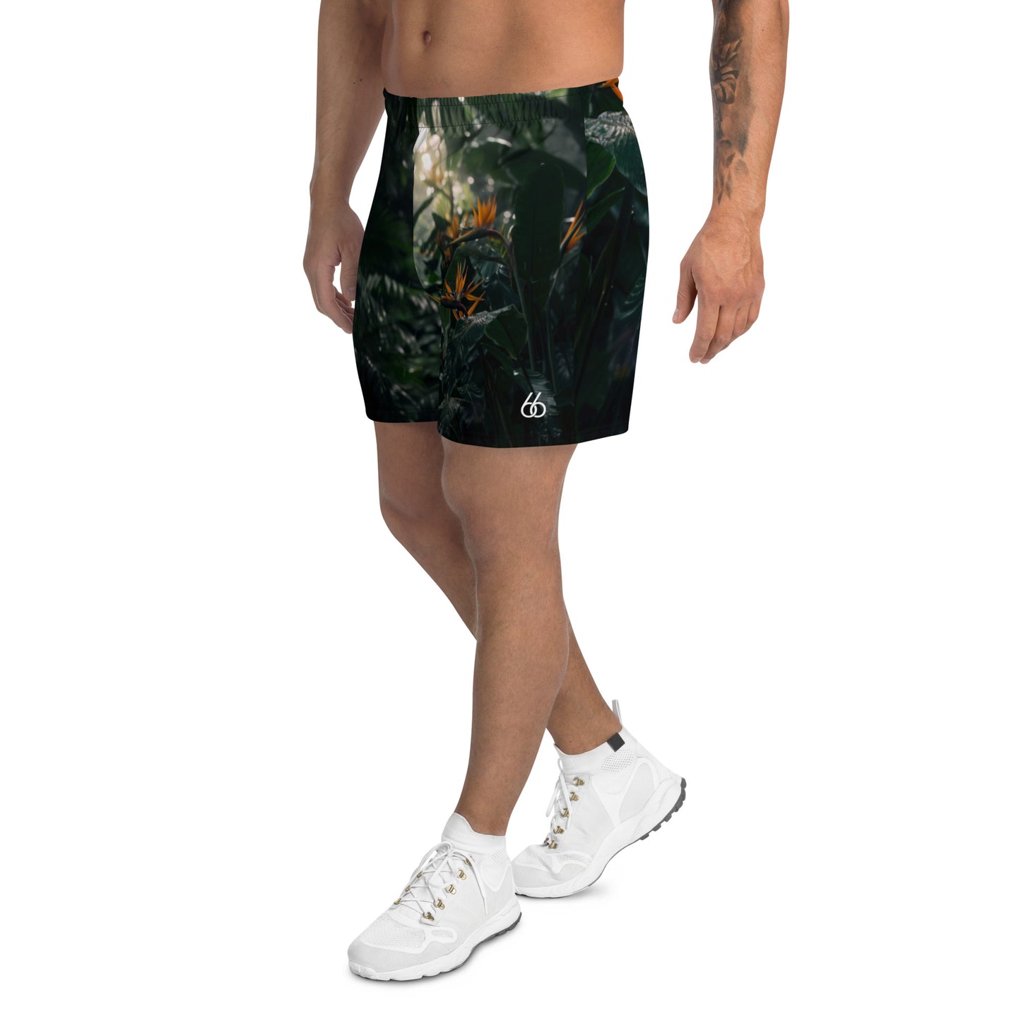 “Bird of Paradise” Guy's L X V I Recycled Athletic Shorts