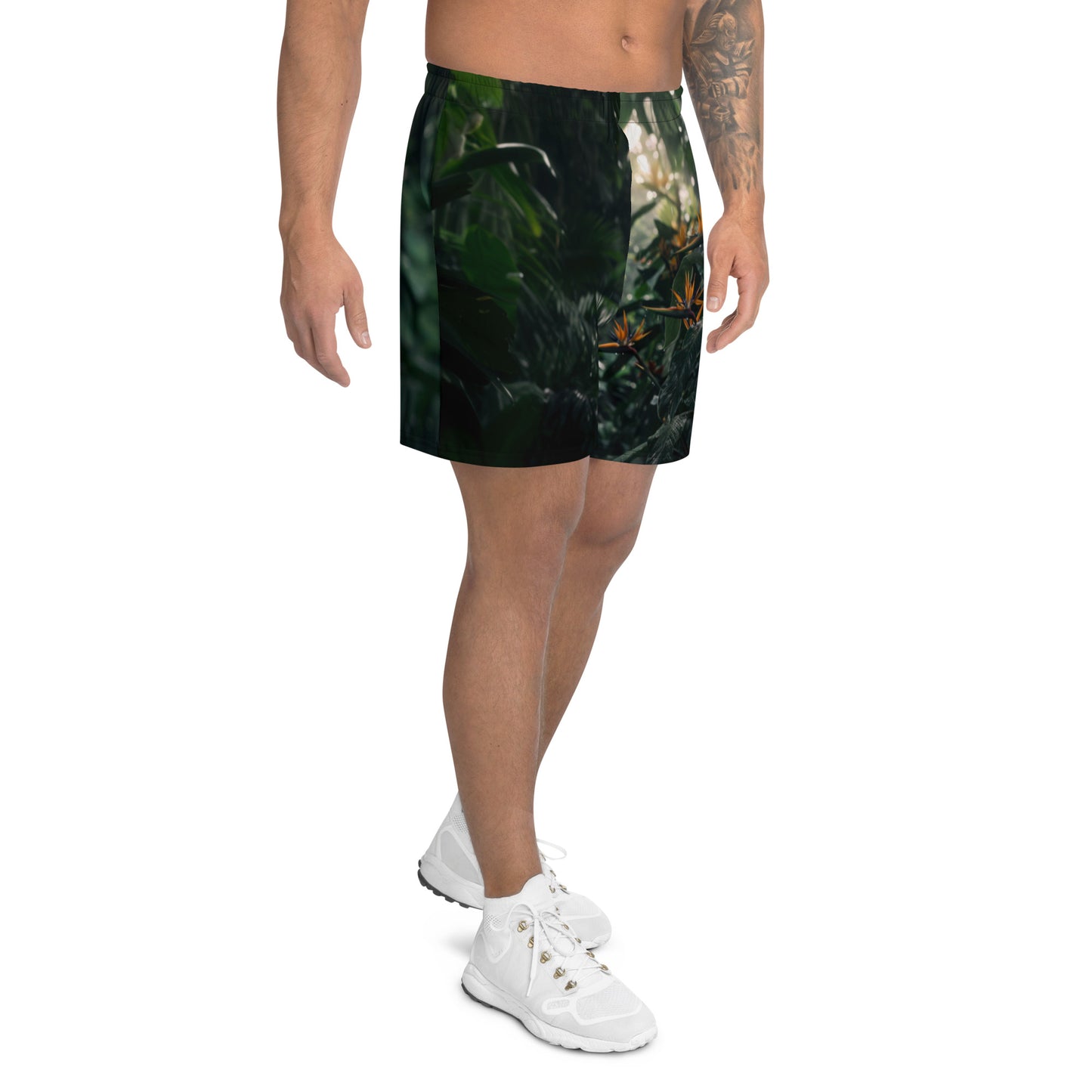 “Bird of Paradise” Guy's L X V I Recycled Athletic Shorts