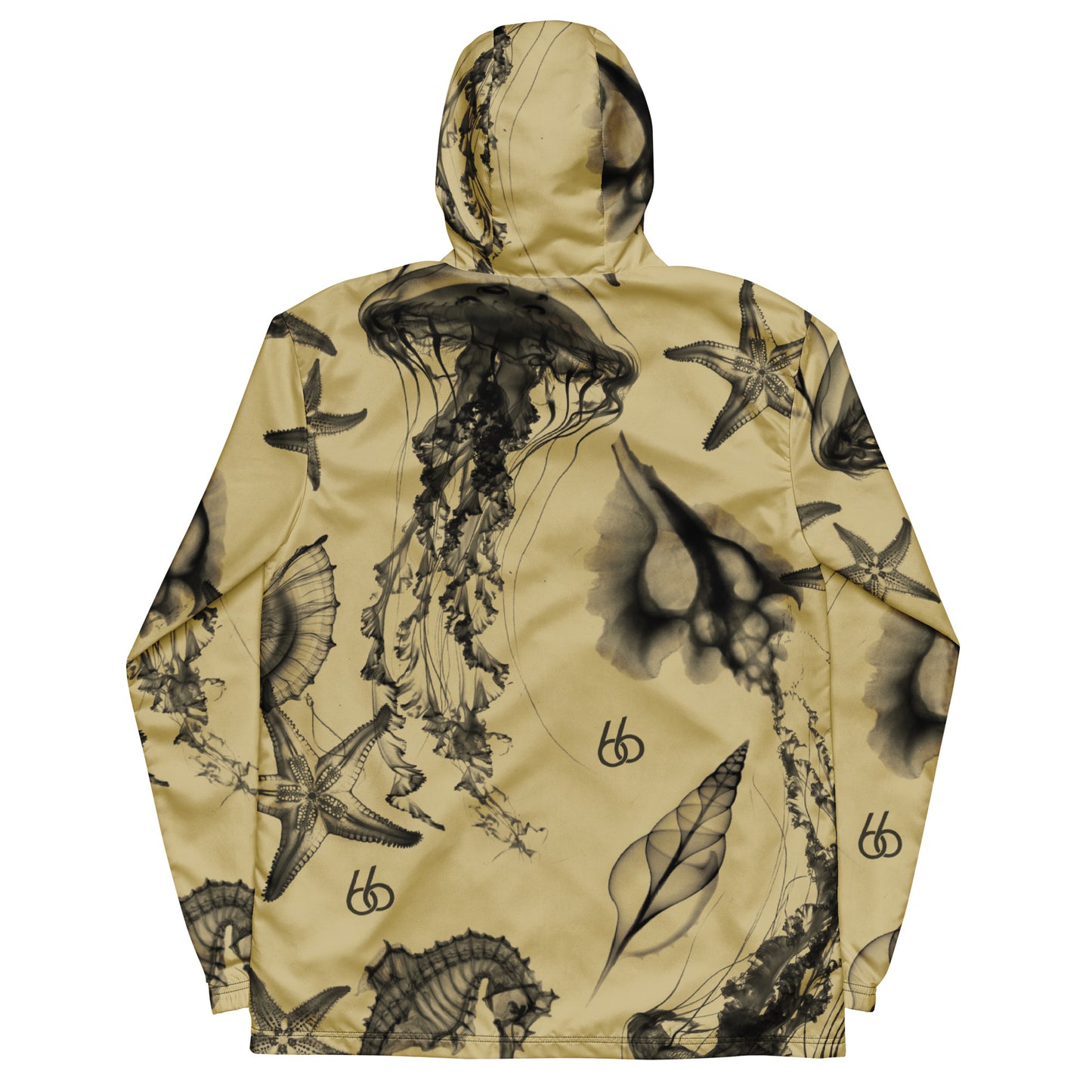 “Black+Tan” Men’s “Translucent Ocean” Windbreaker Jacket