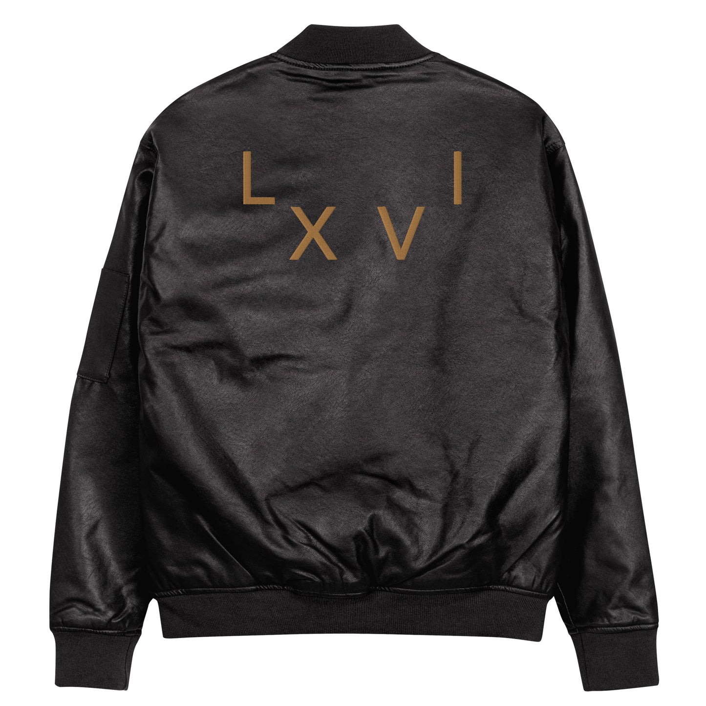 “Nostalgia Collection” Embroidered Leather Bomber Jacket