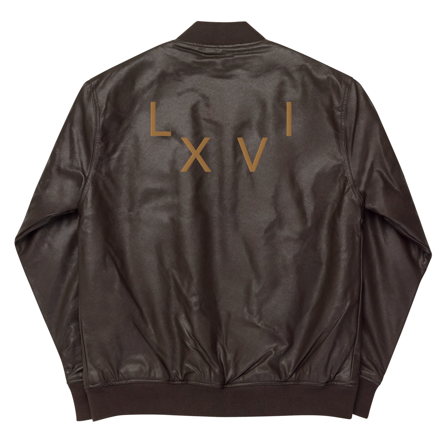 “Nostalgia Collection” Embroidered Leather Bomber Jacket