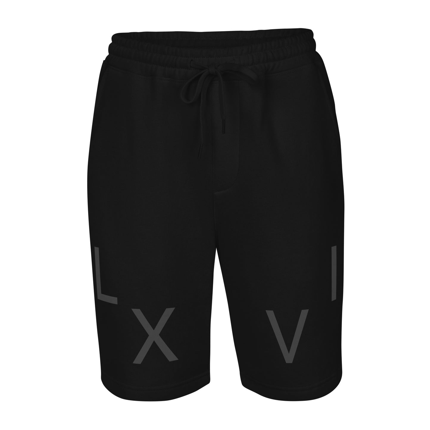 “Charcoal+Black” Guy’s L X V I Fleece Shorts