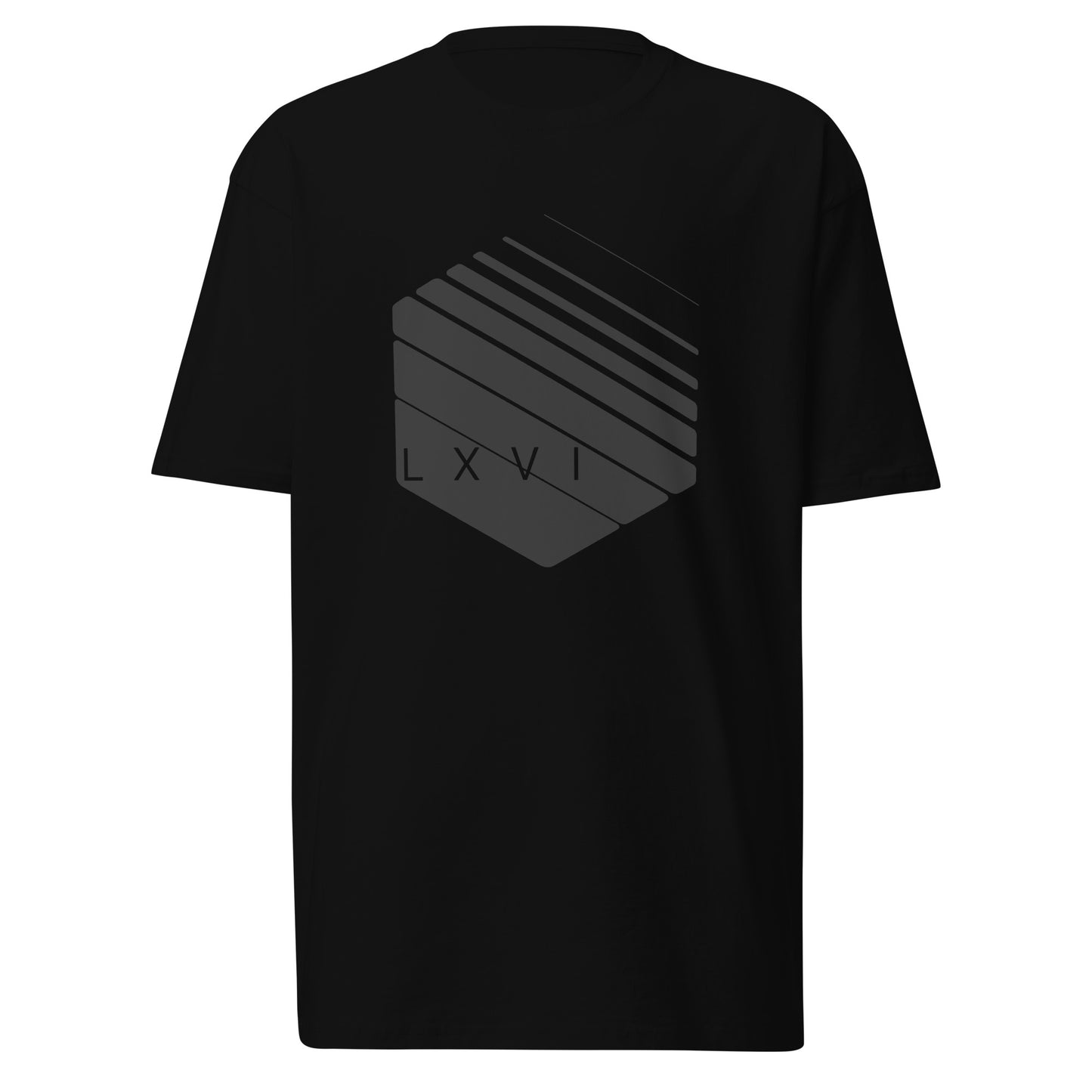 “Charcoal Hex Logo” Guy’s premium heavyweight tee