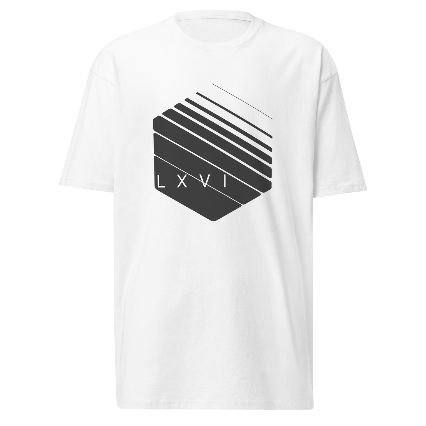 “Charcoal Hex Logo” Guy’s premium heavyweight tee