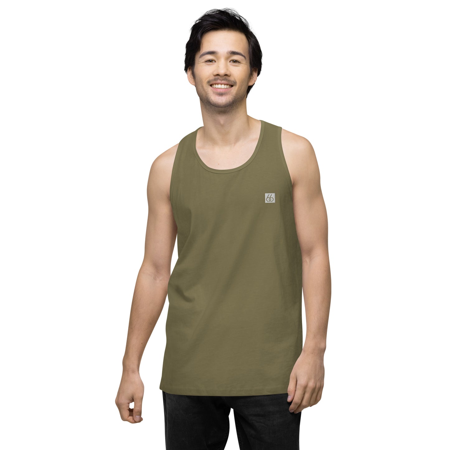 Guy’s Premium Embroidered L X V I Tank Top