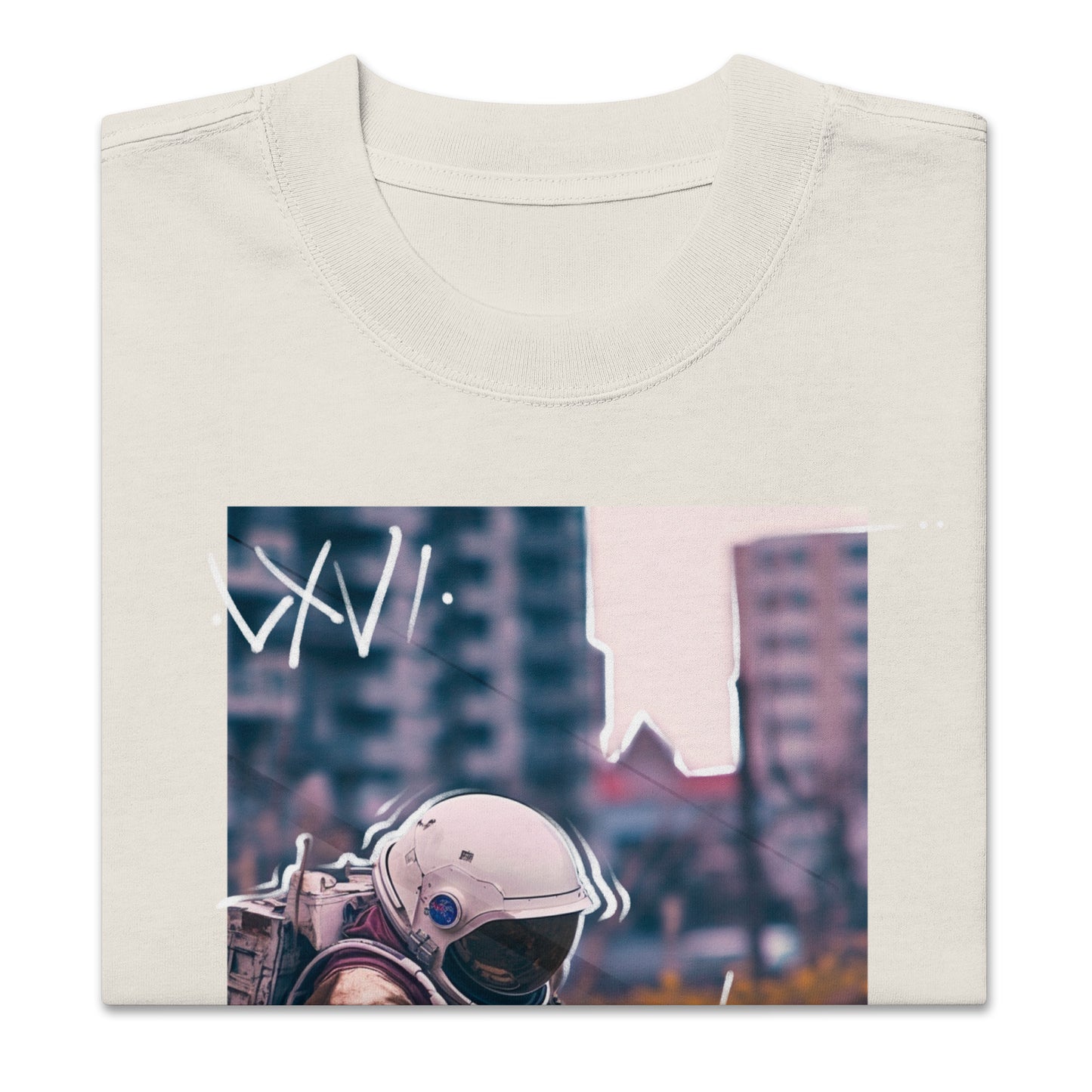 “Cosmonaut” Oversized faded T-Shirt (unisex)