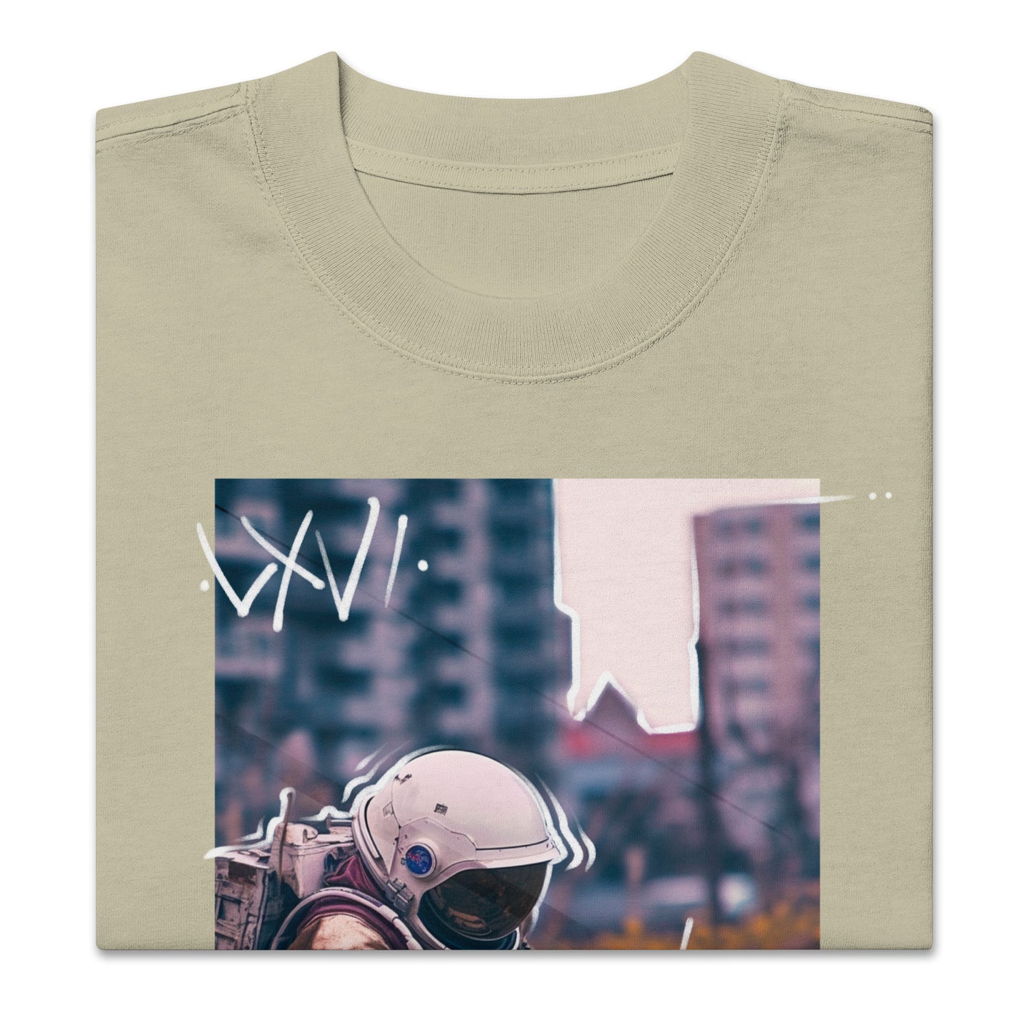 “Cosmonaut” Oversized faded T-Shirt (unisex)