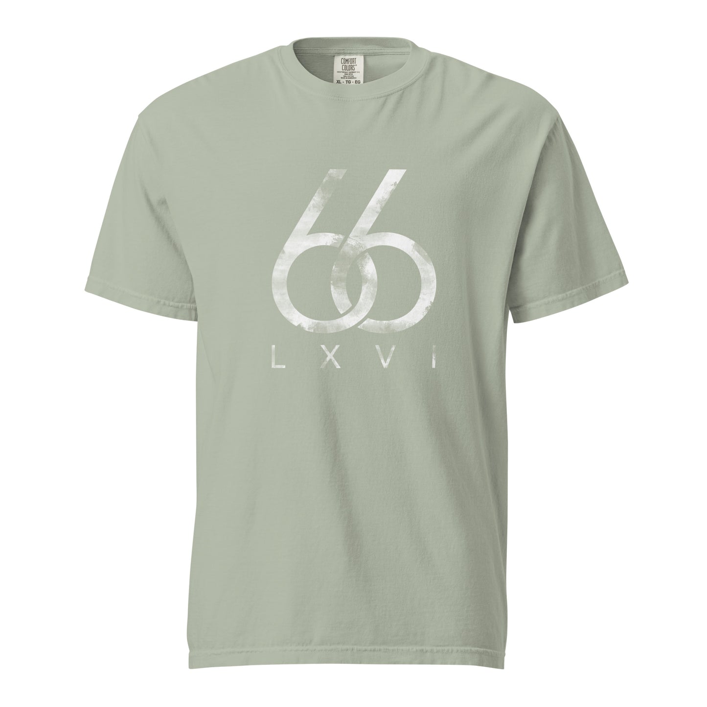 “Distressed 66 Logo” Garment-Dyed Premium T-Shirt (unisex)