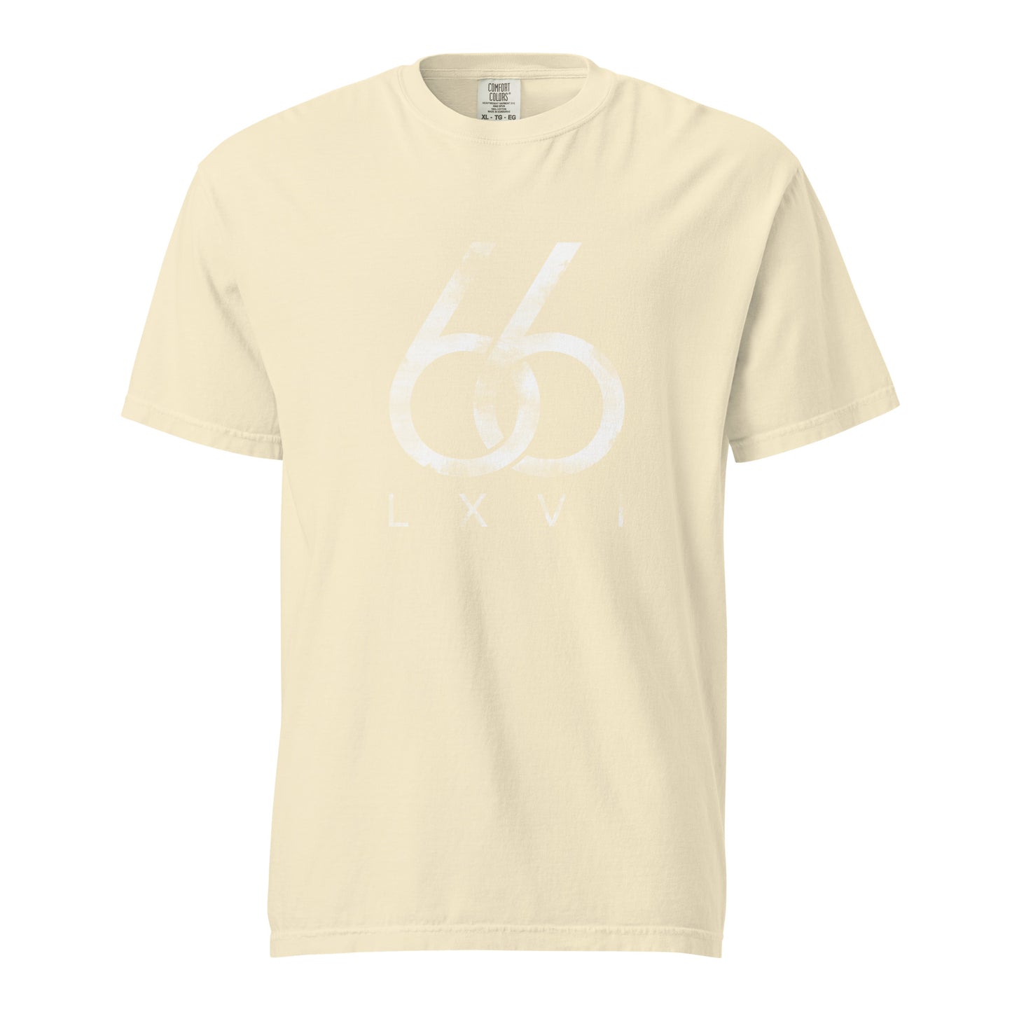 “Distressed 66 Logo” Garment-Dyed Premium T-Shirt (unisex)