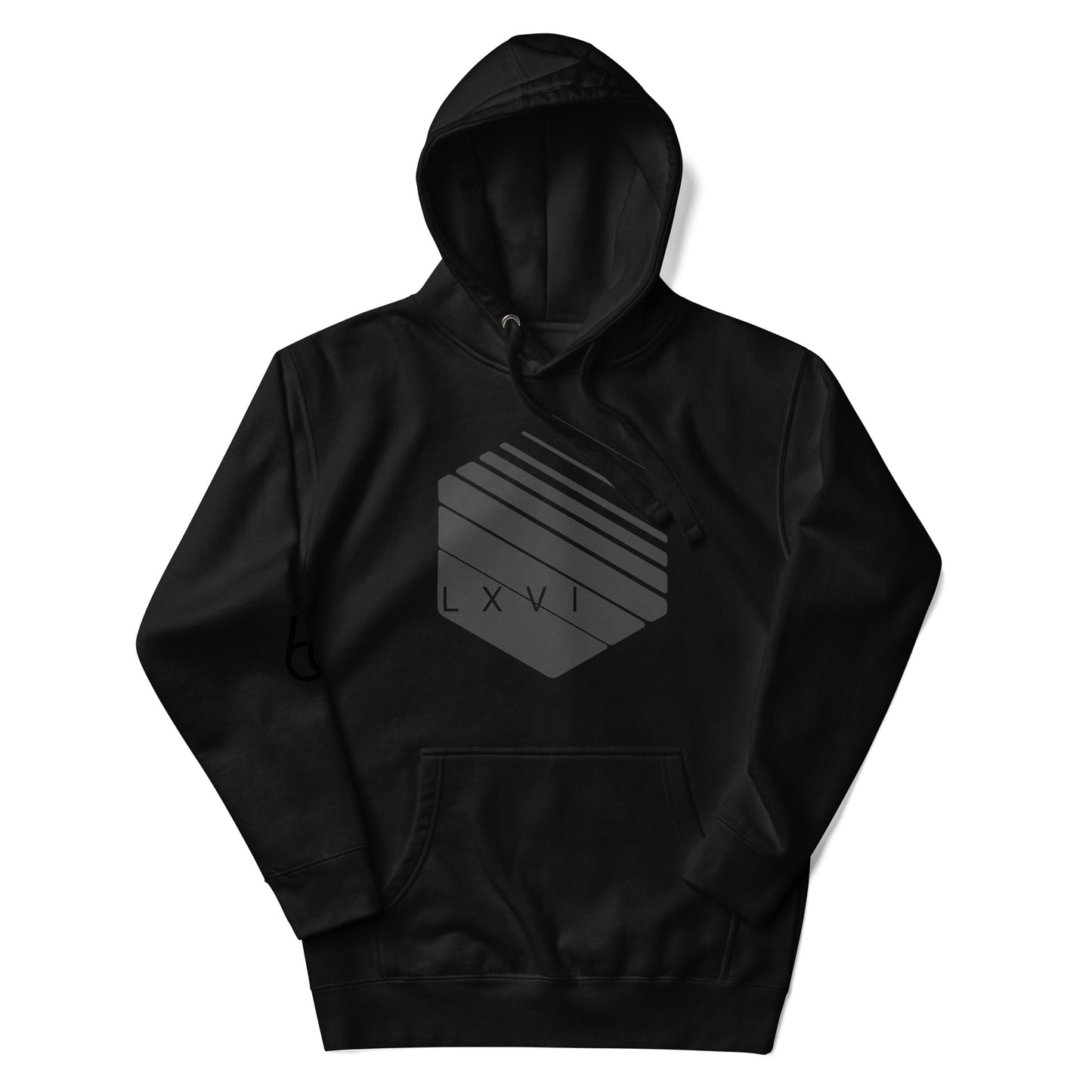 “Charcoal Grey Hex-Logo” L X V I Hoodie Sweatshirt (unisex)