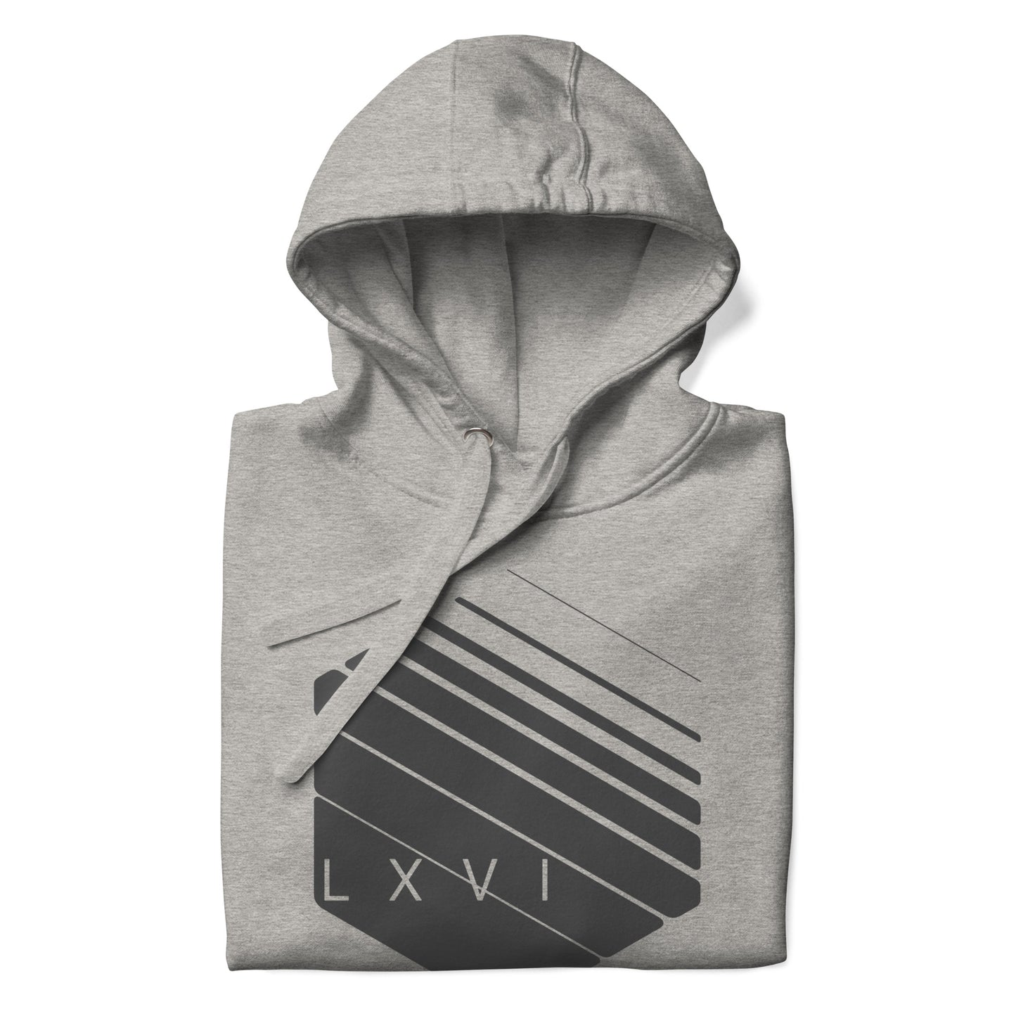 “Charcoal Grey Hex-Logo” L X V I Hoodie Sweatshirt (unisex)