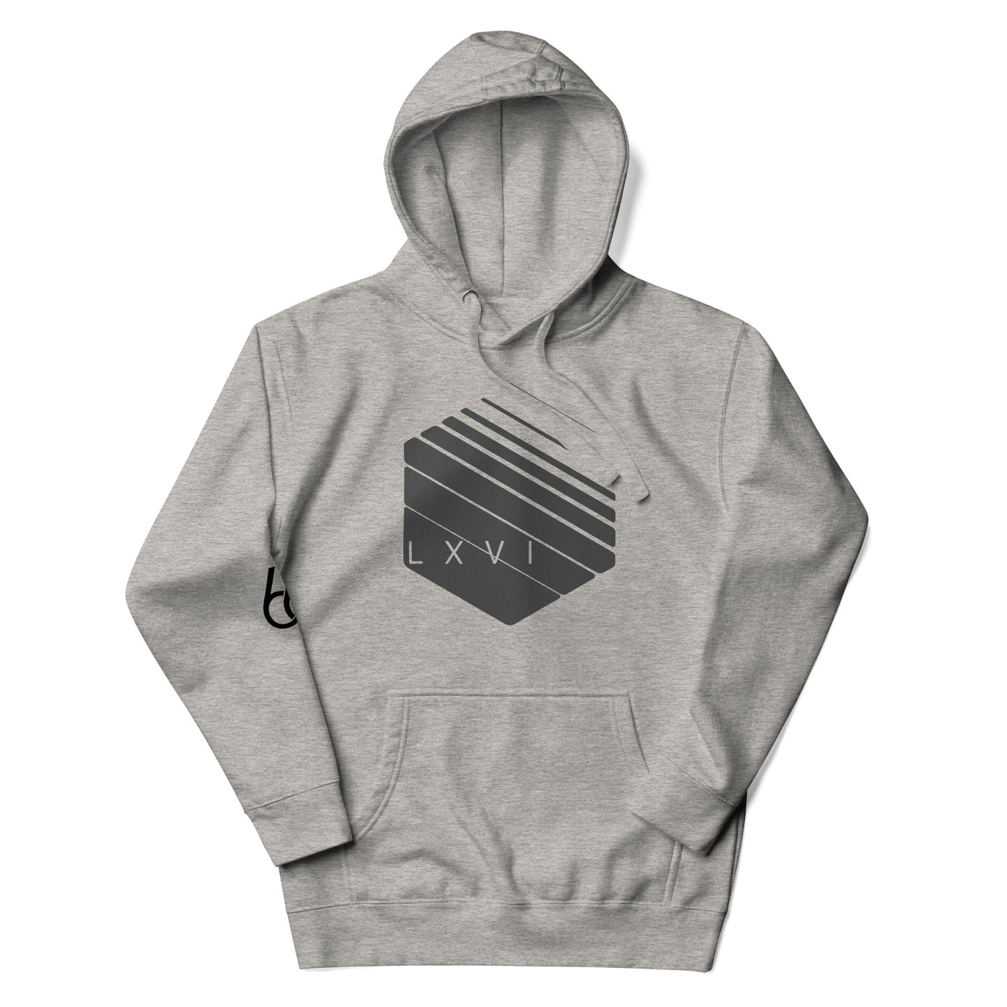 “Charcoal Grey Hex-Logo” L X V I Hoodie Sweatshirt (unisex)