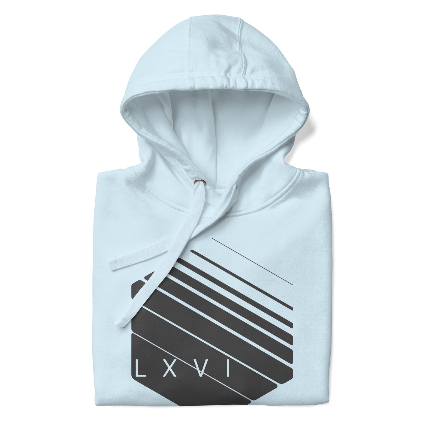 “Charcoal Grey Hex-Logo” L X V I Hoodie Sweatshirt (unisex)