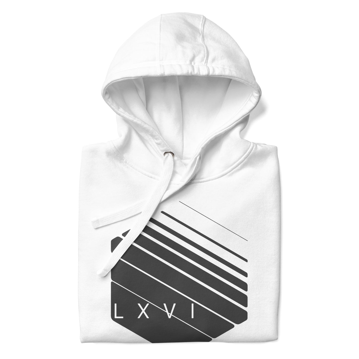 “Charcoal Grey Hex-Logo” L X V I Hoodie Sweatshirt (unisex)